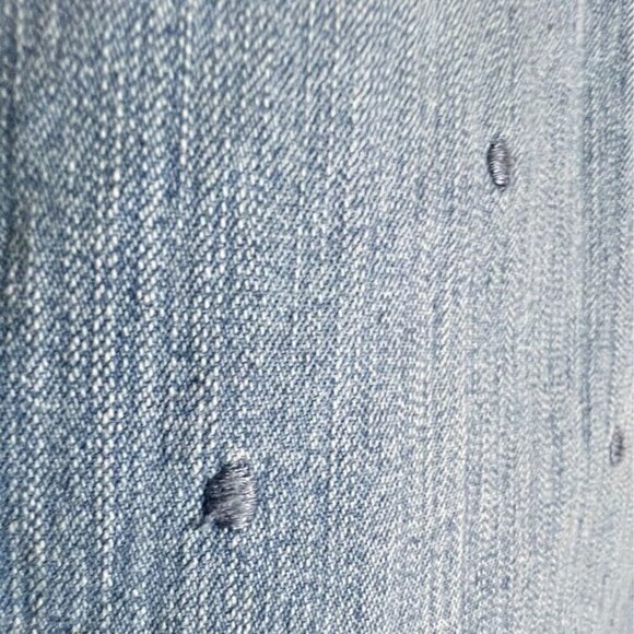 Bandolino Cotton Blend Polka Dot Embellished Mandi Capri In Size 8 - Picture 3 of 9